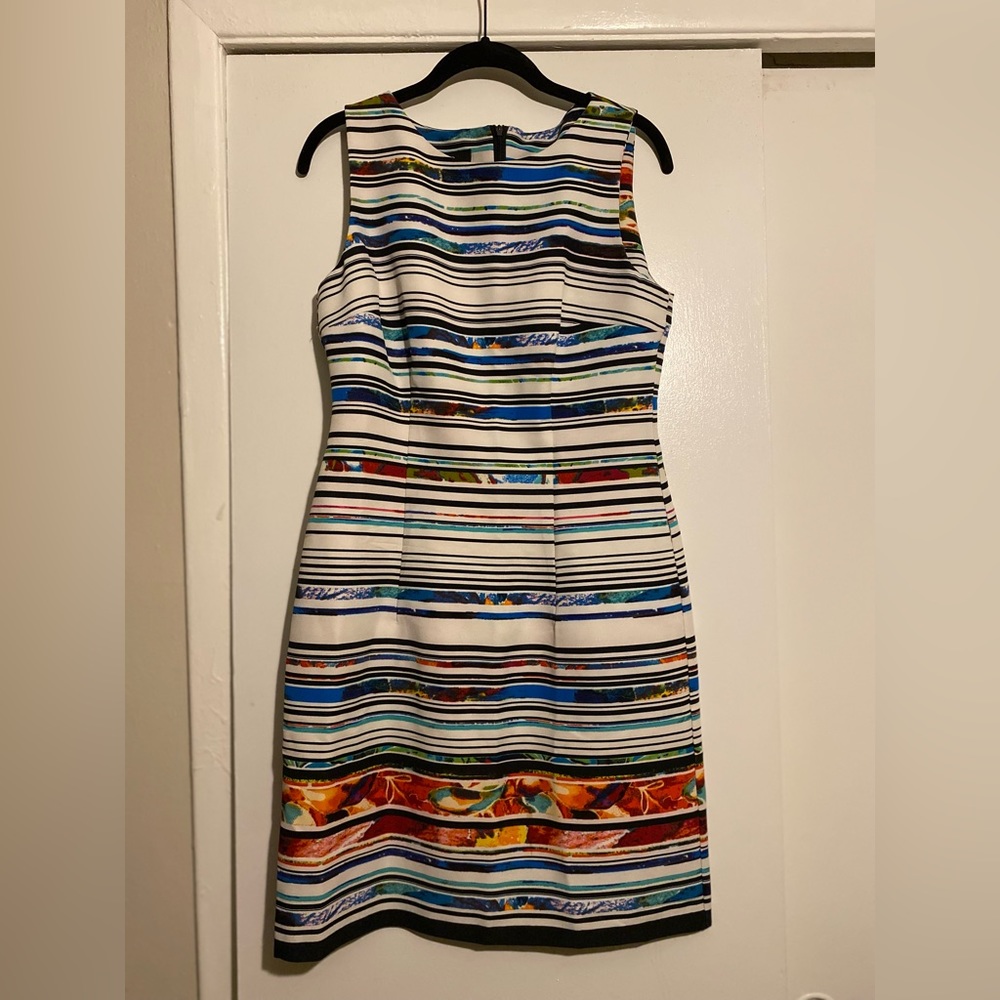 Striped AGB Sheath Dress - Size 6